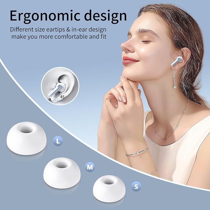 Wekily Wireless Earbuds, Bluetooth 5.3 Headphones with LED Power Display, 2025 New Wireless Earphones, HiFi Stereo,4 ENC Noise Cancelling Mic, 48H Playtime Mini Case IP7 Waterproof for iOS Android - Image 5