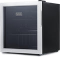 BLACK+DECKER 1.7 Cu. Ft. Beverage Cooler, BDB16HS | Beverage Fridge with Double Pane Glass Door, Drink Fridge with 63-Can Capacity for Home Bar, Home Office and More by Unknown