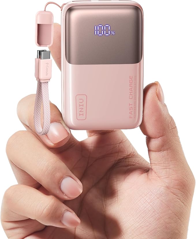 INIU Pocket Size Portable Charger, Ultra Small 10000mAh 45W PD Power Bank, Fast Charging Battery Pack, Travel Essentials Powerbank for iPhone 17 16 Pro Air, Xiaomi 17 Pro Max 16 15 14, Samsung S24 etc by INIU