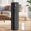 Large Humidifiers for Bedroom, 9L/2.5Gal Ultrasonic Cool Mist, Top Fill Easy Clean with 350ML/H Mist Speed, Quiet, Suitable for Kids Room Plant Yoga Office Study Room Living (Black, Round) by Akeshan