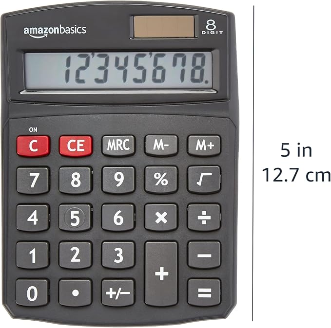 Amazon Basics LCD 8-Digit Desktop Calculator, Portable and Easy to Use - Image 5
