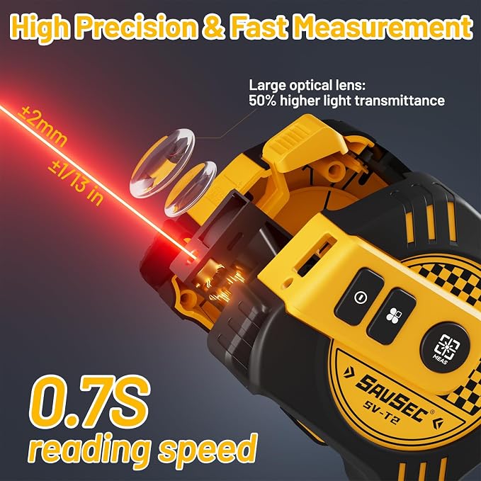 2 in 1 Laser Tape Measure, Rechargeable Laser Measure & 16ft Self-Locking - Image 3