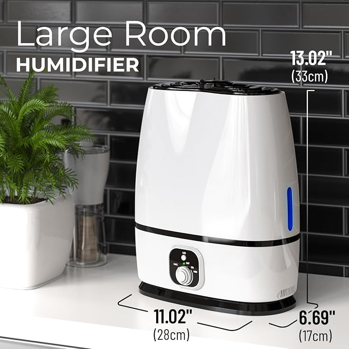 Everlasting Comfort 6L Humidifiers for Bedroom, Quiet 50HR Runtime No-Filter Supersized Cool Mist Humidifier Large Room for Whole House, Plants, Baby Nursery, Allergies, Dry Skin, Congestion, Indoor - Image 9
