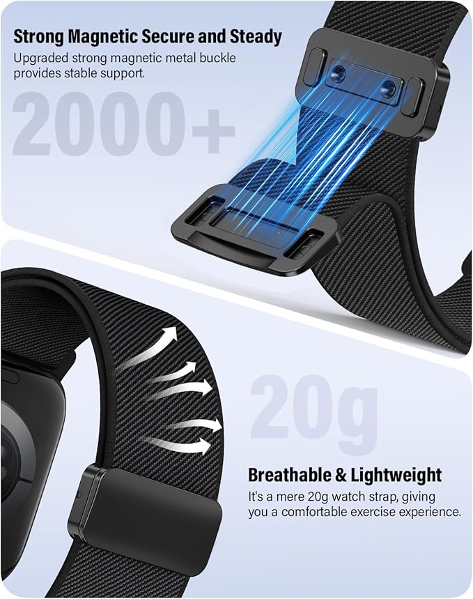 Stretchy Band Compatible with Apple Watch Bands Ultra 3/2/1 49mm 46mm 45mm 44mm - Image 4