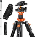 K&F CONCEPT 62" DSLR Camera Tripod, Lightweight and Compact Aluminum Detachable by KFCONCEPT