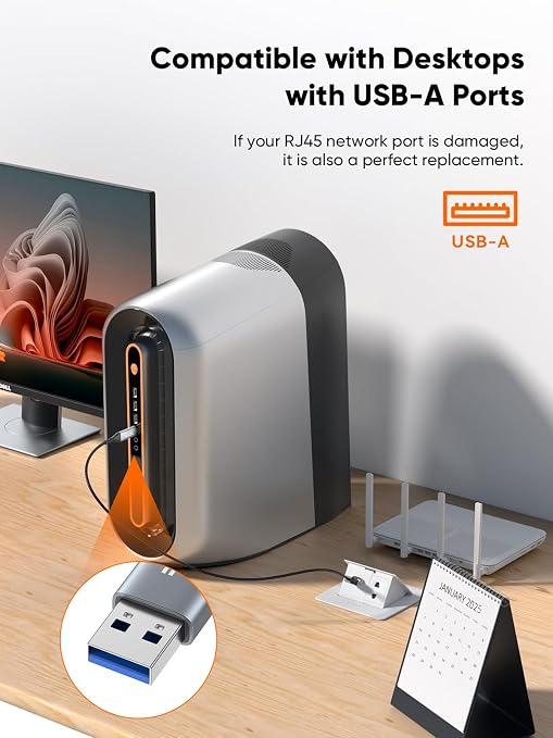 CableCreation USB to Ethernet Cable 3.3FT, USB to RJ45 Internet LAN Network - Image 6