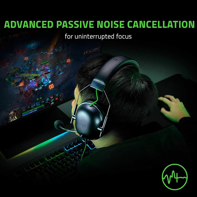 Razer BlackShark V2 X Gaming Headset: 7.1 Surround Sound - 50mm Drivers - Memory Foam Cushion - For PC, PS4, PS5, Switch - 3.5mm Audio Jack - Black | 7.1 Surround Sound, 50mm Drivers, Cardioid Mic, Lightweight, Memory Foam, Noise Isolating Earcups, for... - Image 5
