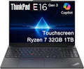 Lenovo ThinkPad E16, 16" Touchscreen, AMD Ryzen 7 250, 32GB DDR5, 1TB SSD | Business AI PC Laptop, FHD+ Anti-Glare, > Intel Ultra 7 155U, Numeric Keypad, IR Webcam, Thunderbolt 4, Ethernet, Win 11 Pro by ISTComputers