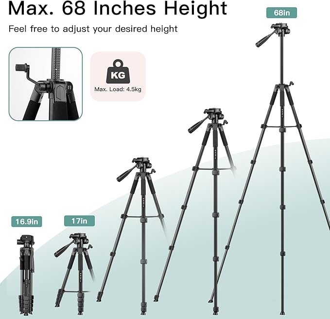 Camera Tripod Stand, Lightweight and Compact Travel Tripod - Image 3