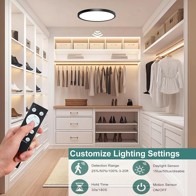 12 Inch Motion Sensor Ceiling Light Indoor, Motion Sensor Fixture Indoor - Image 3