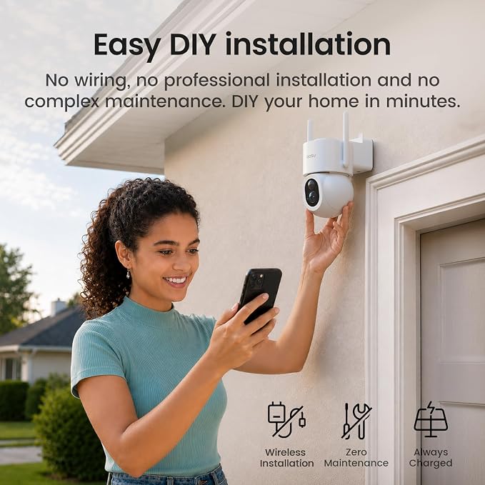 aosu SolarCam D1 Max, 4K Solar Security Cameras Outdoor Wireless, 360° Pan & - Image 8