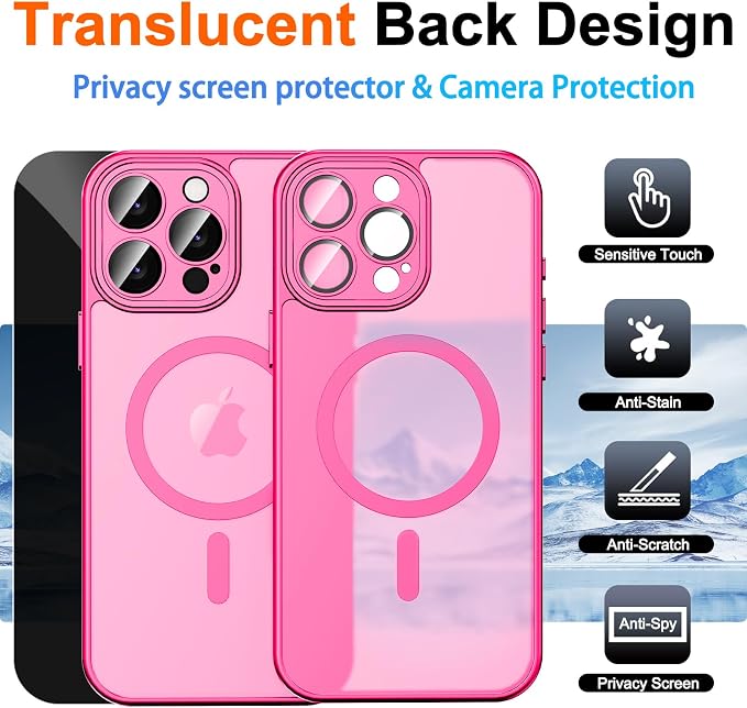 for iPhone 14 Pro Case with Privacy Screen Protector and Camera Protection - Image 2