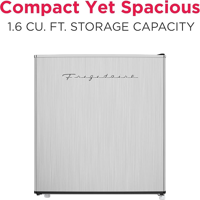 Frigidaire EFR182 1.6 cu ft Stainless Steel Mini Fridge. Perfect for Home or The Office. Platinum Series, 1.8 - Image 2