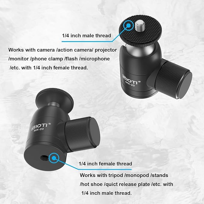 SIOTI Tripod Swivel Mini Ball Head, - Image 5