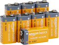 Amazon Basics 8-Pack 9V Long-Lasting Alkaline Batteries by AmazonBasics