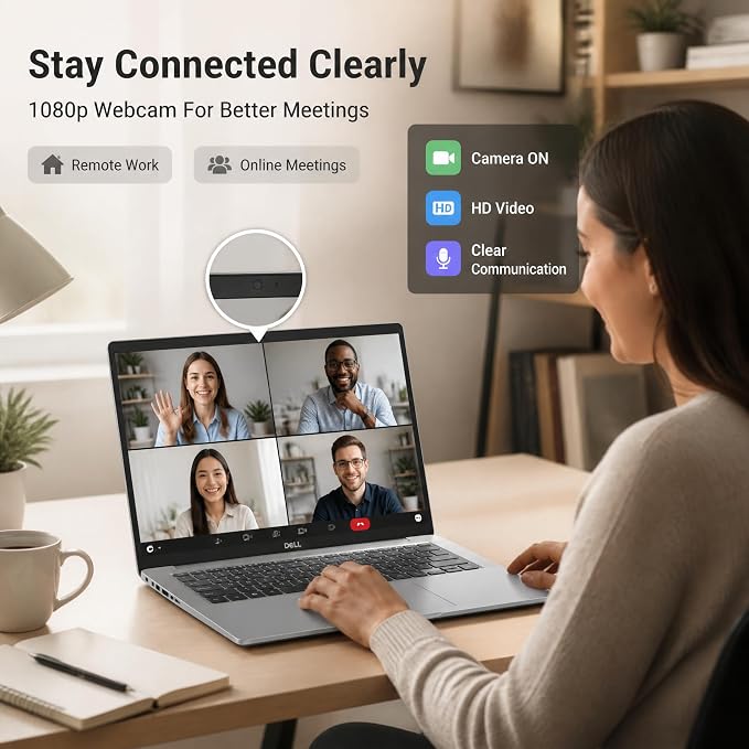 Dell 16 DC16251 Touchscreen Laptop, Intel 10-Core Core 7 150U (Up to 5.4 GHz), 16" FHD+ IPS 300 Nits Display, 32 GB DDR5 RAM, 2 TB SSD, Copilot AI, Fingerprint, Backlit KB, Wi-Fi 6E, Windows 11 Pro - Image 7