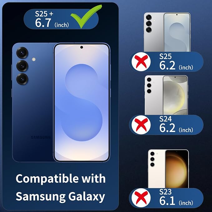 3 Pack Camera Lens Protector for Samsung Galaxy S25 Plus, Tempered Glass Camera - Image 2