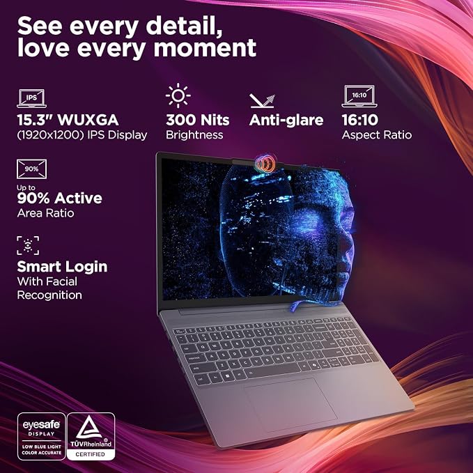 Lenovo New IdeaPad Slim Business Laptop(2026-2027 Premium Edition), Intel 10-Core i7-13620H(Beats i9-11900H), 8GB DDR5, 512GB PCIe, 15.3" WUXGA Anti-Glare Display, Windows 11 Pro with MS365 for Web - Image 3