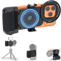 Upgraded 67mm Phone Lens Filter Mount + Phone Camera Grip Set by JJC