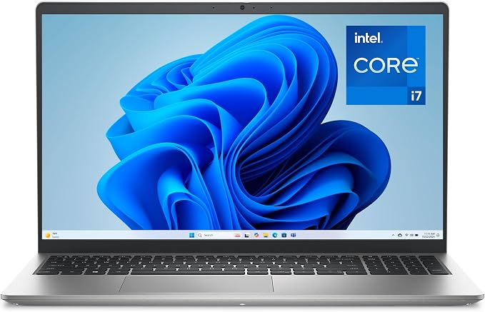 Dell 15.6 Laptop, FHD, Intel Core i7 1355U, 16GB RAM, Windows 11 Home | 250 nits Anti-Glare IPS, Intel UHD Graphics, DDR5, 512GB SSD, Backlit Keyboard, Wi-Fi 6, Business Ready, DC15250 by Dell