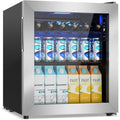 Velivi Mini Fridge with Glass Door-Small Fridge Desk Beverage Cooler for Beer Drinks 1.4 Cu.Ft Countertop Beverage Fridge with Adjustable Shelves, Led Light for Bedroom/Office/Dorm | Desk Beer Drinks 1.4 Cu.Ft Countertop Beverage Fridge with Adjustable... by Velivi