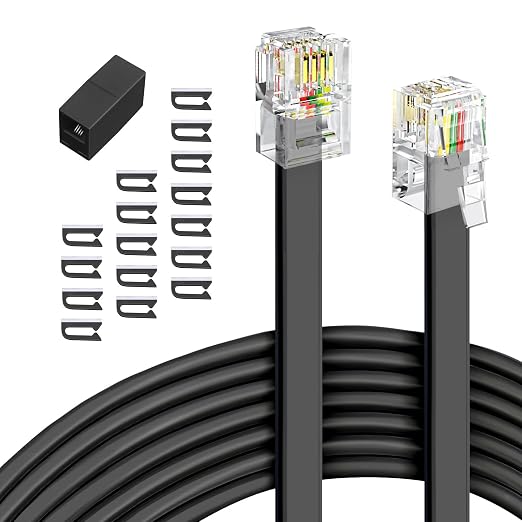moeverEX Phone Cord 50FT, Landline Telephone Cable by moeverEx