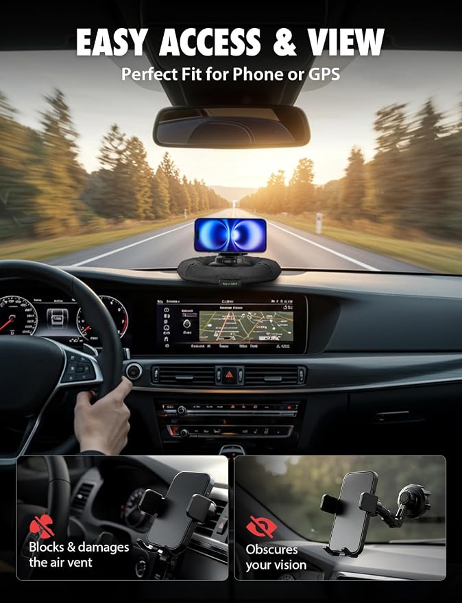 Bracketron NavMat Portable GPS Dash Pad Converts Windshield GPS Mount into - Image 6