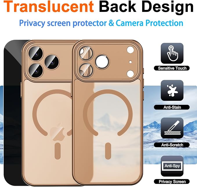 for iPhone 17 Pro Case with Privacy Screen Protector and Camera Protection - Image 2
