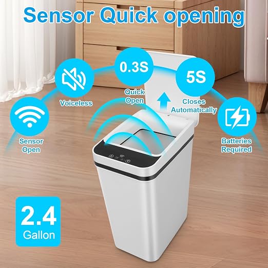 Bathroom Trash can, Smart Touchless Trash Can, Automatic Motion Sensor Trash Bin - Image 5