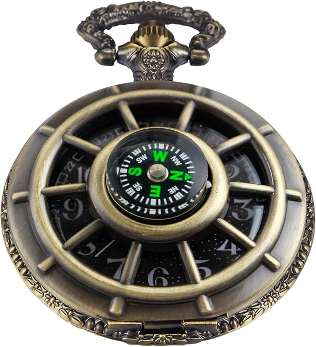 Men's Pocket Watch, Arabic Digital Dial Pocket Watches by Whodoit