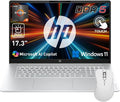 HP OmniBook 17.3” Touchscreen Next Gen AI Laptop, Latest AMD Ryzen 5 CPU | 16GB DDR5 RAM, 512GB SSD, Copilot Key, AMD Radeon 660M Graphics, Backlit Keyboard, Win11 Home, Silver, w/ Wireless Mouse by HP