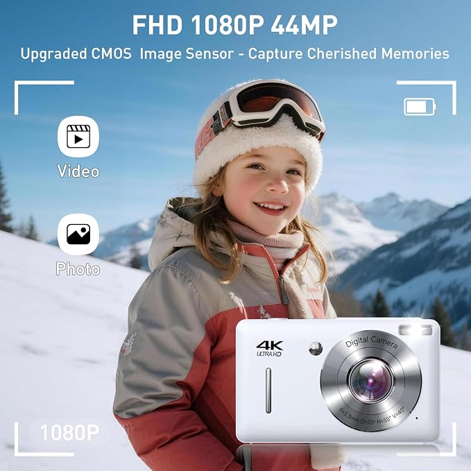 Digital Camera, 44MP FHD 1080P Point and Shoot Digital Camera - Image 2