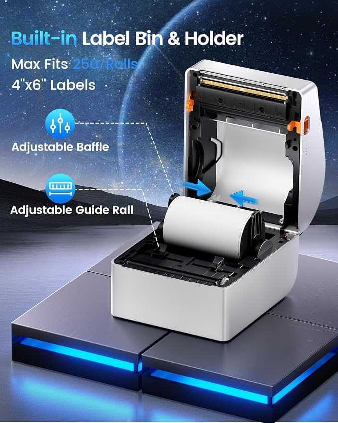 ASprink Bluetooth Shipping Label Printer 4x6 Thermal Label Printer - Image 3