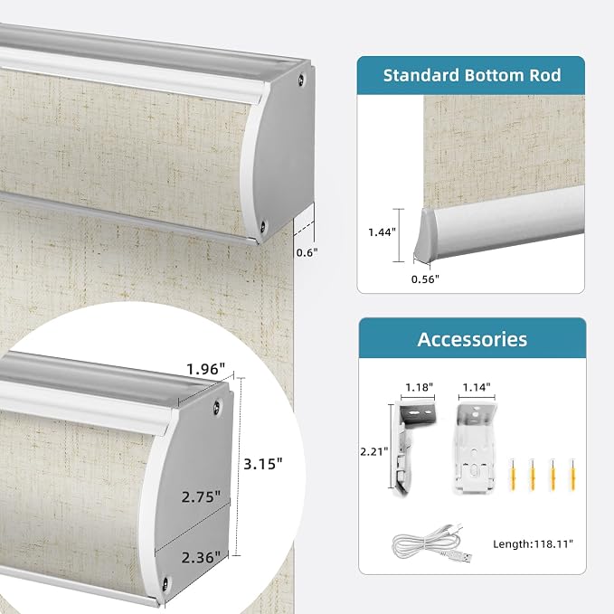 SmartWings Motorized Light Filtering Shades, Work - Image 7