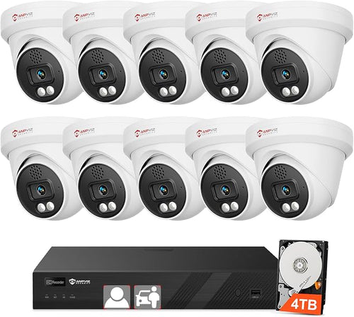 - Anpviz 16CH 4K PoE Security Camera System, 10x 8MP Wired IP Turret Cameras by AnpvizSecurity