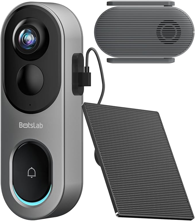 BOTSLAB 5MP Doorbell Camera Wireless by BOTSLAB
