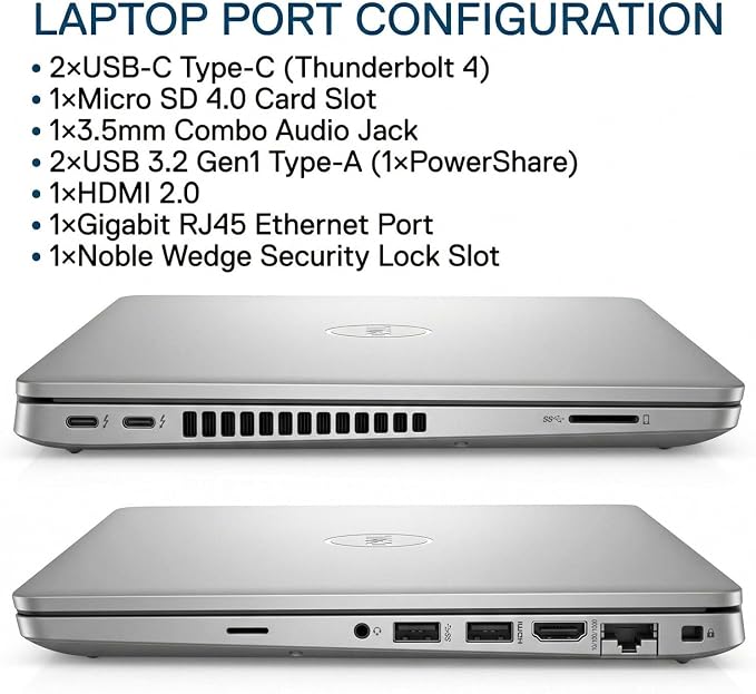 Dell Latitude 5420 14-Inch 1920 x 1080 FHD Laptop, Core i7-1185G7, 16GB DDR4 RAM, 512GB M.2 NVMe SSD, Thunderbolt 4, HDMI, Windows 11 Pro, Webcam, Business Laptop (Renewed) - Image 4