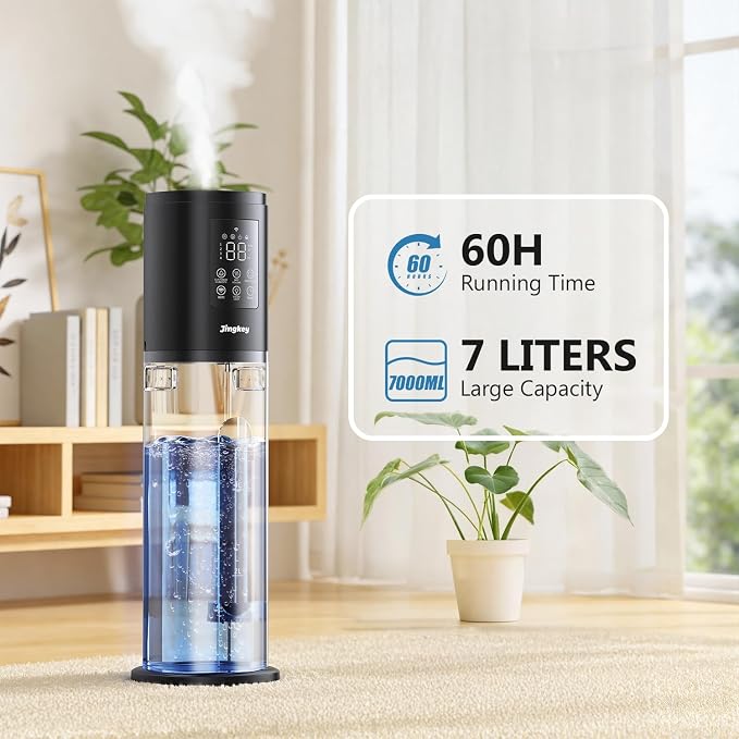 Humidifiers for Bedroom Large Room with 7L/1.85Gal Large Humidifier, Smart App & Remote Control, 4 Mist Levels Large Room Humidifiers for Home Midnight - Image 7