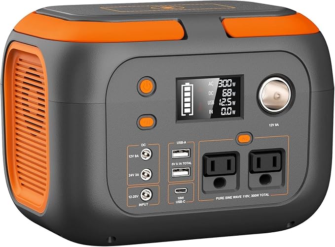 SinKeu 300W Portable Power Station, 260Wh/70400mAh Outdoor Solar Generator, Mobile Lithium Battery Pack, 110V Outlet Solar Power Banks, Camping Power Supply for Laptop, Hurricane Supplies by SinKeu