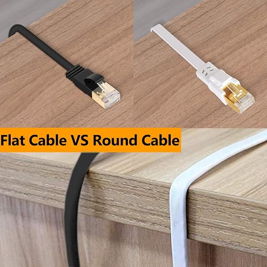 Jadaol Cat 8 Ethernet Cable 30 ft, 40Gbps 2000MHz Flat RJ45 S/FTP LAN Patch - Image 6