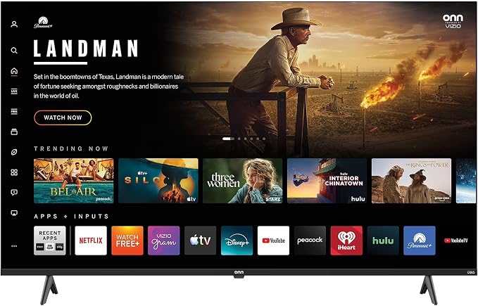 VIZIO Onn 43S4V1 43" Class 4K (2160p) Powered Smart TV, Ultra HD Streaming, & Compatible with Apple AirPlay, Google Home, and Alexa (Renewed) by Amazon+Renewed