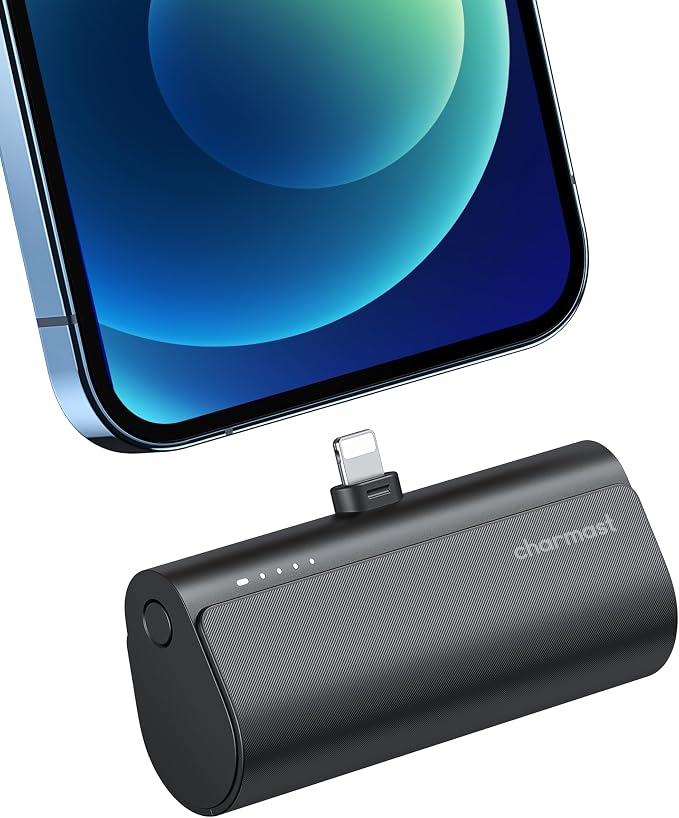 charmast Small Portable Charger for iPhone, Ultra-Compact 20W PD Fast Charging Power Bank 5000mAh, Mini Battery Pack for iPhone 14/14 Pro Max/13/13 Pro Max/12/12 Pro Max/11/XR/X/8/7/6 etc by Charmast