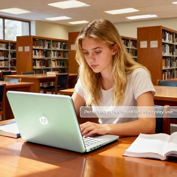 HP 14 inch Essential Laptop Computer, 2026 Edition, 4GB DDR5 RAM, 128GB SSD, Intel N150 CPU, Long Battery Life, 1TB Cloud Storage, Windows 11 with Microsoft 365 - Image 3