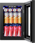 Antarctic Star 18L Beverage Refrigerator Cooler 24Can, Mini Fridge with Quiet Compressor, LED Light,Freestanding Small Fridge with Electronic Temperature Control for Home and Bar(40-61 ℉) by AntarcticStar