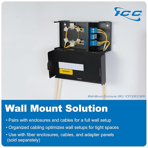 ICC SC-SC Fiber Optic Adapter Panel, LGX Compatible, 6 Fibers, Singlemode - Image 9