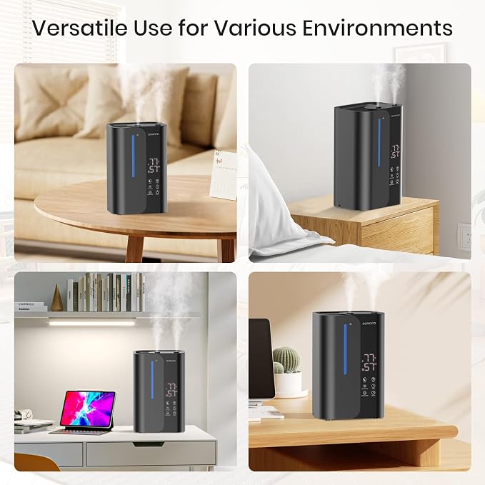 5L Smart Air Humidifiers for Bedroom with Essential Oils, Top Fill 50H Runtime Cool Mist Large Humidifiers for Home Bedroom Nursery, 28 dB Quiet Humidifier for Baby & Plants - Image 7