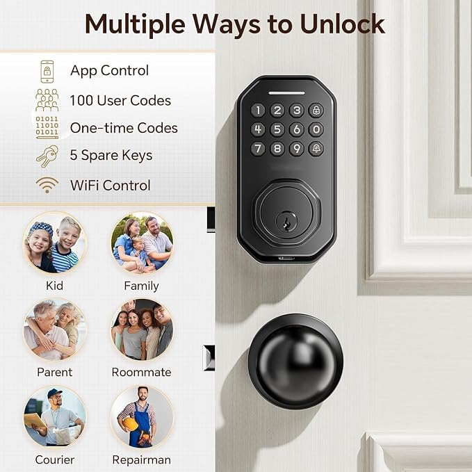 Ulecoce Keyless Entry Door Lock - Image 4
