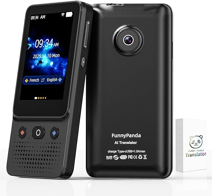 Language Translator Device, Voice Ai Translator Device T21 Wi-Fi Available by FUNNYPANDA