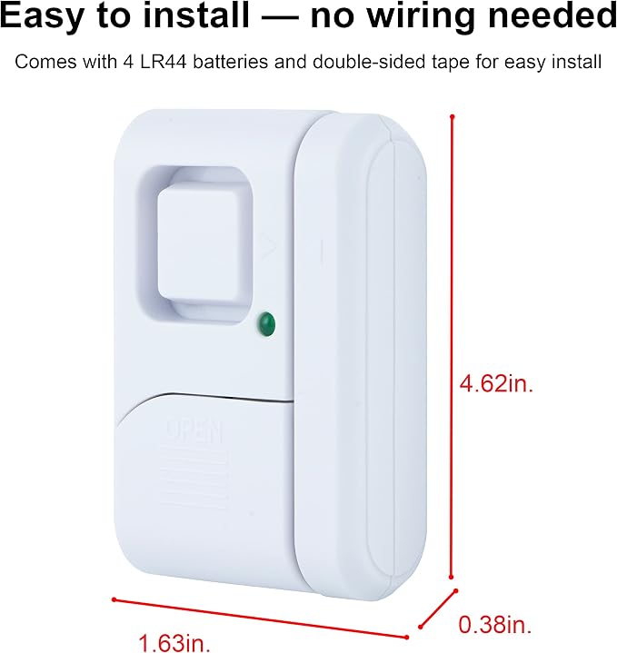 UltraPro Personal Security Window and Door Alarm, 12 Pack, DIY Protection - Image 2