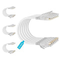 Cat6 Slim Patch Cables 2 Feet 24-Pack White, Cat6a Patch Cables 10Gbps 550MHz by Unknown